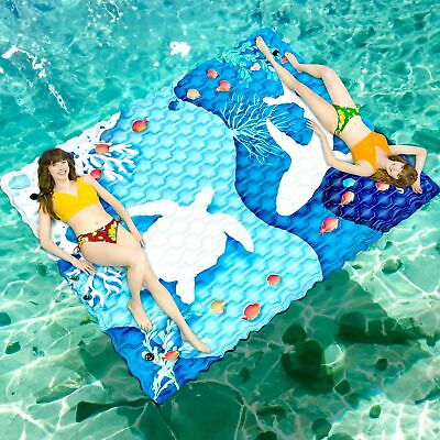 #ad Sunlite Sports 114quot; x 89quot; Inflatable Water Mat Pool Float Floating Raft for ... $69.11
