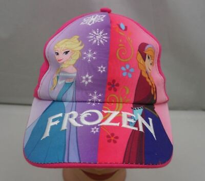 #ad Disney#x27;s Frozen Hat Pink Kids Stitched Adjustable Baseball Cap Pre Owned ST216 $15.11