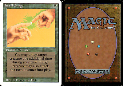 #ad MTG Instill Energy Revised Edition 3ED Magic the Gathering Card Near Mint $1.99