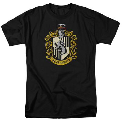 #ad Harry Potter Hufflepuff Crest Adult T Shirt $17.99