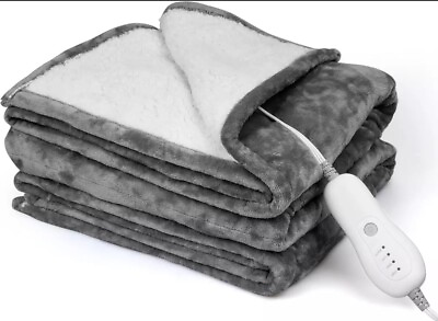 #ad Heated Blanket Electric Throw 50quot; X 60” NEW $30.00