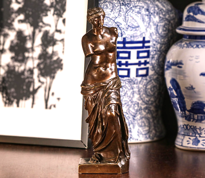 #ad Large Antique Victorian Grand Tour Bronze Sculpture Statue Venus de Milo $750.00
