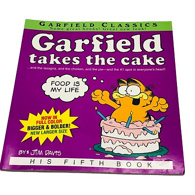 #ad Garfield takes The Cake His Fifth Book by Jim Davies Paperback Acceptable Cond $5.00