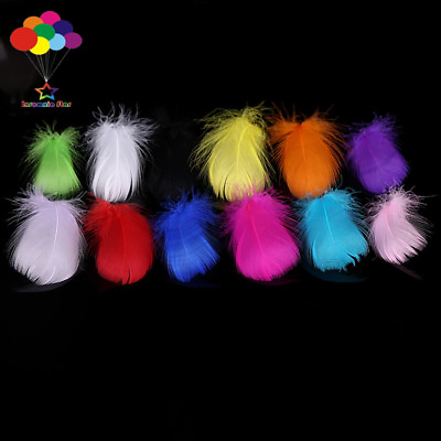 #ad 100 Pcs Lot Natural 4 7cm 1 2 Inch Small Floating Goose Feather Diy Carnival $1.99