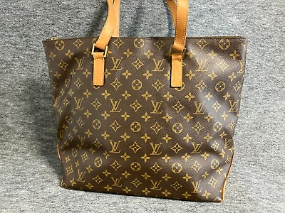 #ad Authentic Louis Vuitton Cabas Mezzo Tote Bag Monogram Leather Brown M51151 $347.13