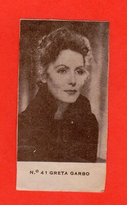 #ad Greta Garbo 1940s Cafe Con Leche Film Card Rare $39.99