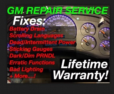 #ad 2005 GM GMC Sierra Yukon Speedometer Gauge Cluster FULL REPAIR SERVICE 03 04 06 $99.99