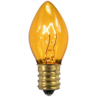 #ad Northlight 25 Incandescent C7 Transparent Yellow Christmas Replacement Bulbs $15.49