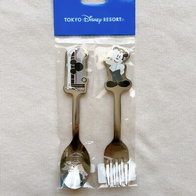 #ad Japan Tokyo Disney Resort Fork Spoon Cutlery Kitchen Kids resort cruiser mickey $30.00