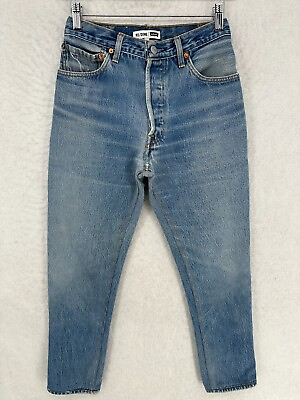 #ad Levi#x27;s Re Done Jeans Womens 25 Button Fly Blue Denim Pants W25 25x26 Made USA $69.99