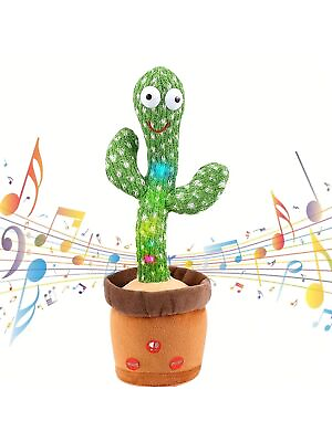 #ad 1pc Dancing Talking Cactus Toys For Baby Boys And Girls Singing Mimicking Recor $3.99