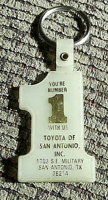#ad You#x27;re Number 1 with us Keychain Key Ring TOYOTA OF SAN ANTONIO INC Military Rd $14.99