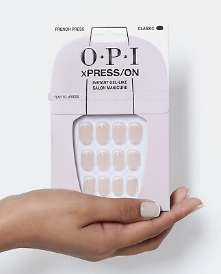 #ad OPI XPRESS ON Press On Nails Short girly Nail Art French Press French tip pink AU $39.99