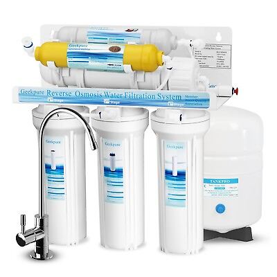 #ad 6 Stage Undersink Reverse Osmosis System Water Filter with Mineral Filter 75 GPD $139.99