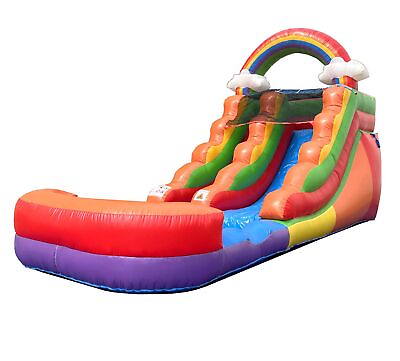 #ad Pogo Commercial Water Slides For Kids Inflatable Bouncer 12#x27; Pool Slide Cloud $1049.99