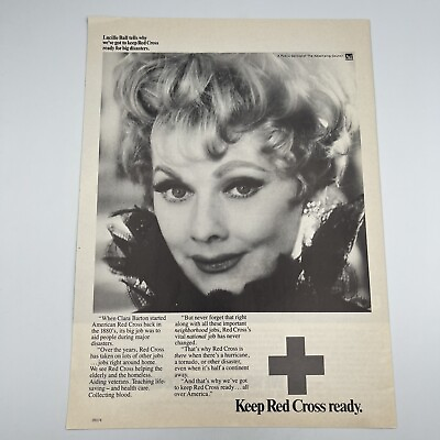 #ad Red Cross 1981 Vtg Print Ad 8quot;x11quot; Lucille Ball I Love Lucy keep Red Cross Ready $8.99