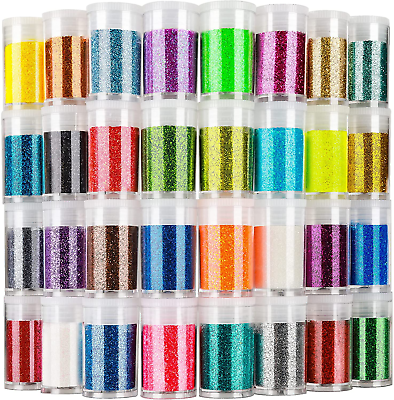 #ad Glitter Fine Glitter for Resin Set of 32 Colors Glitter Extra Fine Resin Glit $22.99