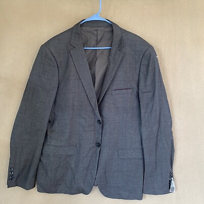 #ad no Brand 46 156 56 Mens Jacket Elegant Gray Striped Evening Man Blazer XL Formal $16.00
