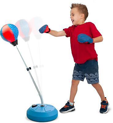 #ad Height Adjustable Freestanding Punching Bag for Kids Boxing Set With Gloves... $27.53