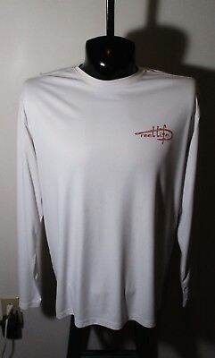 #ad Men#x27;s REEL LIFE White Long Sleeve Compression T Shirt Size XL $22.40