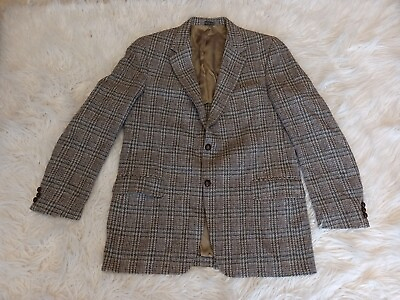 #ad Christian Brooks 100% British Wool Suit Jacket Made in USA Men#x27;s Brown Size 40 $40.00