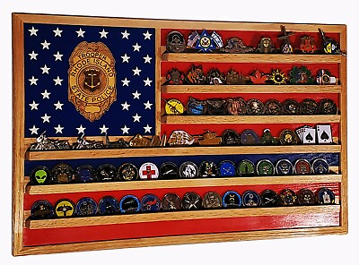 Rhode Island Trooper Police Challenge Badge Coin Display 70 100 Coins TRAD $139.99