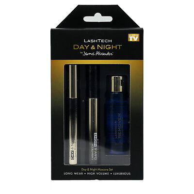 #ad LashTech Day amp; Night by Jerome Alexander3pc Mascara Set Includes Makeup Remover $9.39