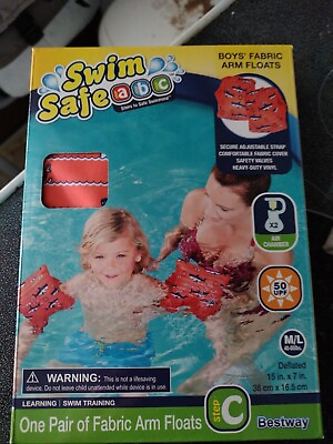 #ad Boys Water Wings Swim safe Swimmies 3 5 years Stage 3 multi color M L 40 80lb $15.00