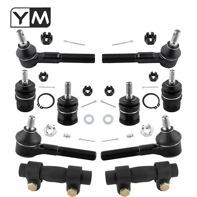 #ad New 10Pcs Steering amp; Suspension Kit Ball Joints Tie Rod Ends amp; Adjusting Sleeves $92.99