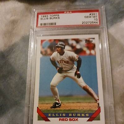 #ad 1993 Topps Boston Red Sox #351 Ellis Burks PSA 10 $29.99