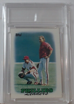 #ad Topps 1988 669 Philies Leaders Baseball Card Slab NM MT $2.19