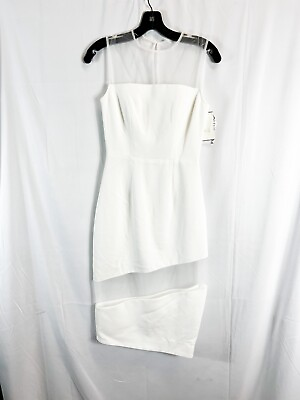 #ad Dress The Population Womens White Midi Sleeveless Dress #XS $168 $49.99