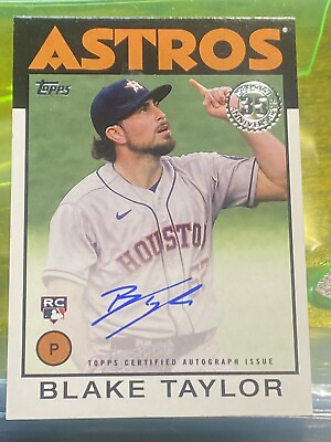 #ad 2021 Topps Series 2 BLAKE TAYLOR RC 1986 Autograph 86A BT Houston Astros $5.00