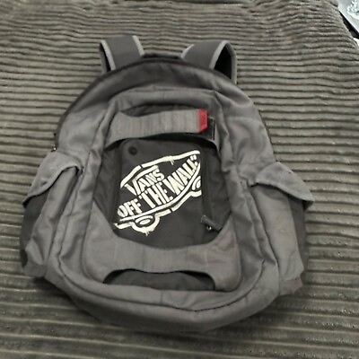 #ad Vans Skatepack Backpack Gray Black Skate Board Straps $21.99