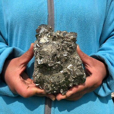 #ad 5.63 LB Natural Raw Pyrite Quartz Crystal Cluster Mineral Specimen Healing $115.50