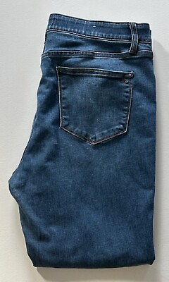 #ad LuLaroe Womens Skinny High Rise Jeans Size 34 Med Wash Blue Denim Distressed $24.99