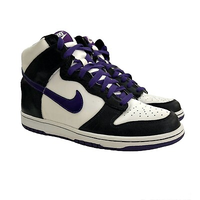 #ad Nike Dunk High White Varsity Purple GS Sz 6.5Y Women#x27;s Sz 8 $100.00