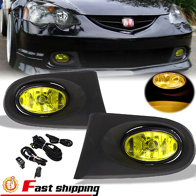 #ad Fit 02 04 Acura RSX Coupe Type S Yellow Lens Front Bumper Driving Fog Light Lamp $29.99