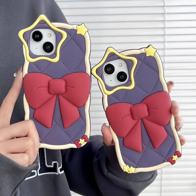 #ad 3D Sailor Bow Bowknot Case For iPhone 14 13 Pro Max 12 Funny Soft Silicone Cover $11.99