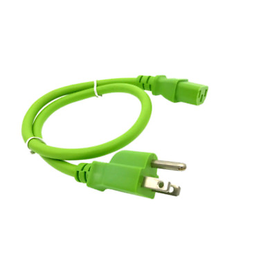 #ad Green 2 FT COMPUTER POWER SUPPLY AC CORD CABLE WIRE FOR HP DELL ACER DESKTOP PC $6.88