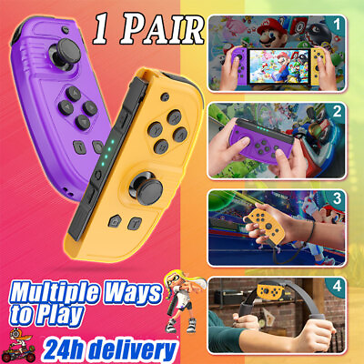 #ad 1 Pair Wireless Gamepad For Nintendo Switch OLED Joy con Controller w Straps $21.00