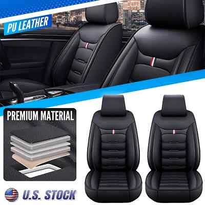 #ad For Toyota PU Leather Car Seat Cover Set 2 Front Seat Front Protector Free Ship $69.95