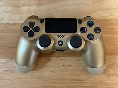 #ad Sony DualShock 4 V2 Gold PlayStation 4 Controller Good And Working $19.95