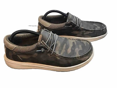 #ad HEY DUDE Mens Slip On Loafers Casual Comfort Camo Size 10 Green Black $29.99