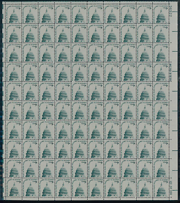 #ad #1591 9 cent Dome of Capitol Right to Assemble Full mint Sheet of 100 MNH OG $14.95