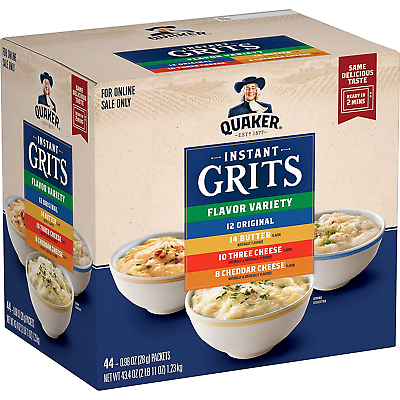 #ad Instant Grits 4 Flavor Variety Pack 0.98Oz Packets44 Count Pack of 1 $17.88