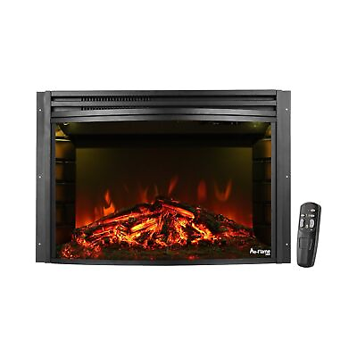 #ad e Flame USA Quebec 27 inch Electric Fireplace Stove Insert with Remote 3 D ... $210.76