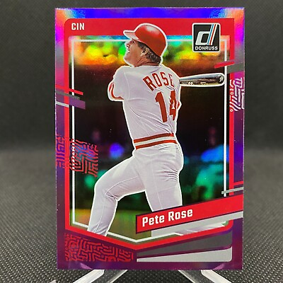 #ad 2023 Donruss Purple Holo #182 Pete Rose MLB Cincinnati Reds $1.37