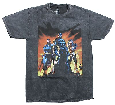 #ad Justice League Adult New T Shirt Omnius Batman Superman Wonder Woman $14.98