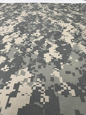 #ad Camouflage Ripstop Fabric ACU Army Digital Poly Cotton Twill 60quot; Camo By Yard $10.20